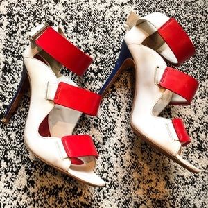Alexander McQueen 351580 Tri Color Heels